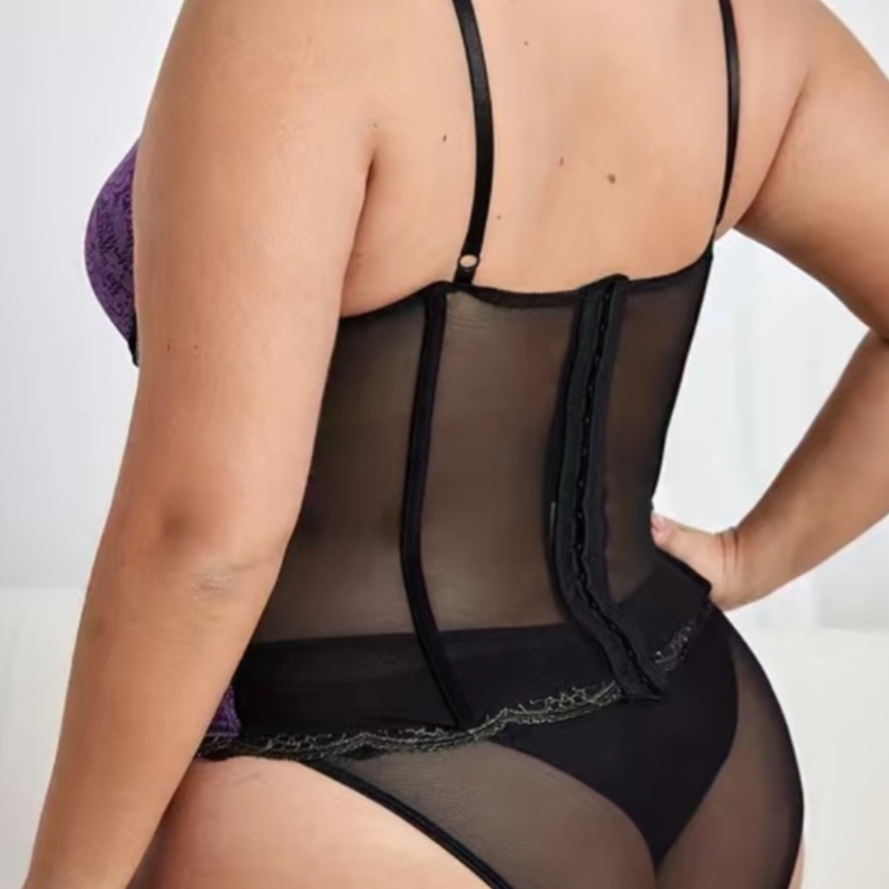 Women's corset like bra top and matching pantied